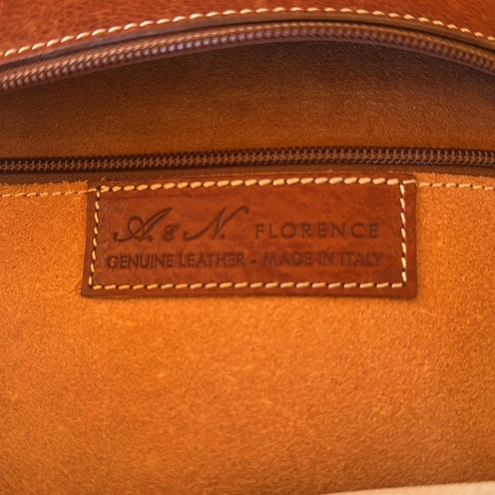🍍 A&N FLORENCE leather document bag classic Brown No key🍍16” width 🍍12” length